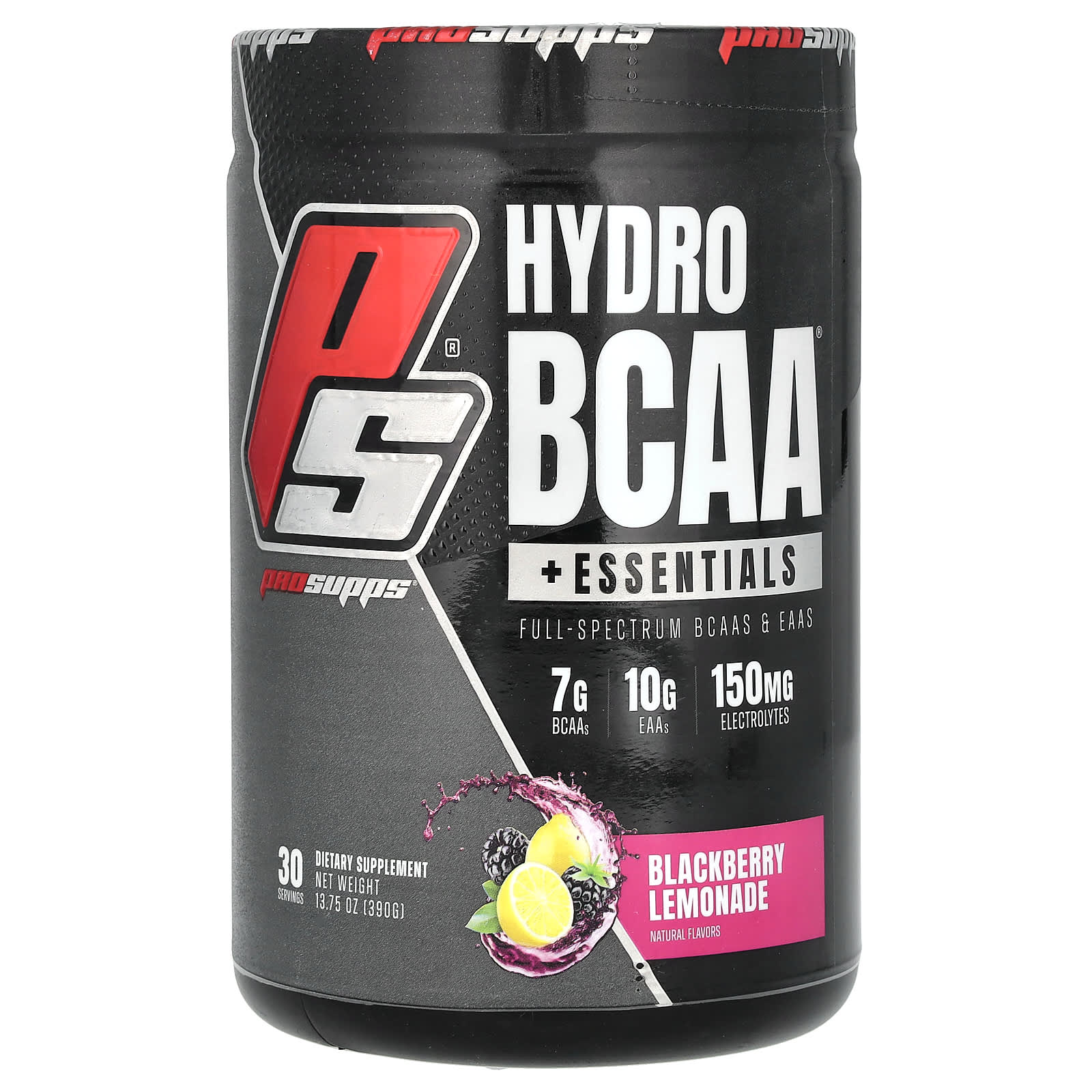 

Hydrobcaa + Essentials, Blackberry Lemonade, 390G(13.75Oz)