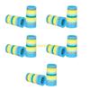 10Pcs Golfing Tapered Ferrules Fit 0.35Inch 0.37Inch Tapered and Parallel Shafts Colorful Striped Golfing Iron Ferrules