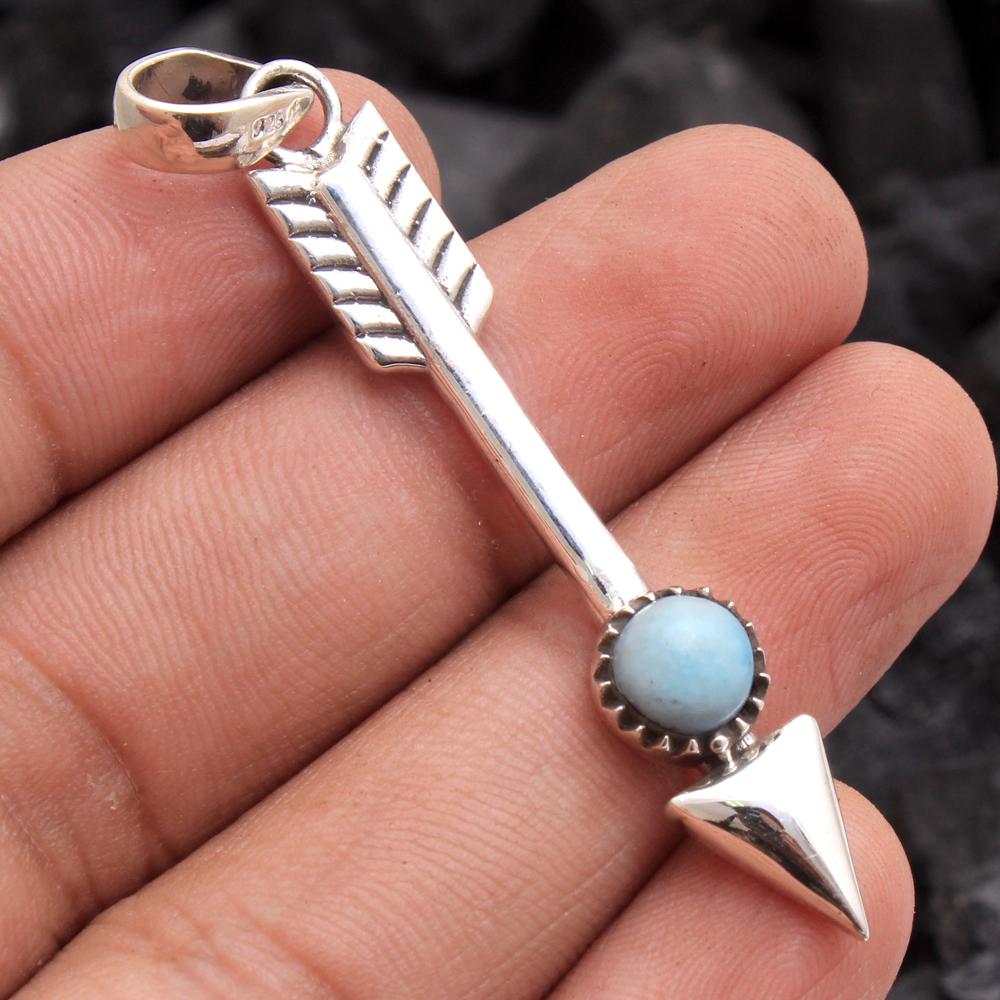 Reiki Pendant, Crystal Healing Pendant, Gemstone Jewelry, Gifts For Her, Silver Pendant, Handmade Jewelry, Arrow Pendant