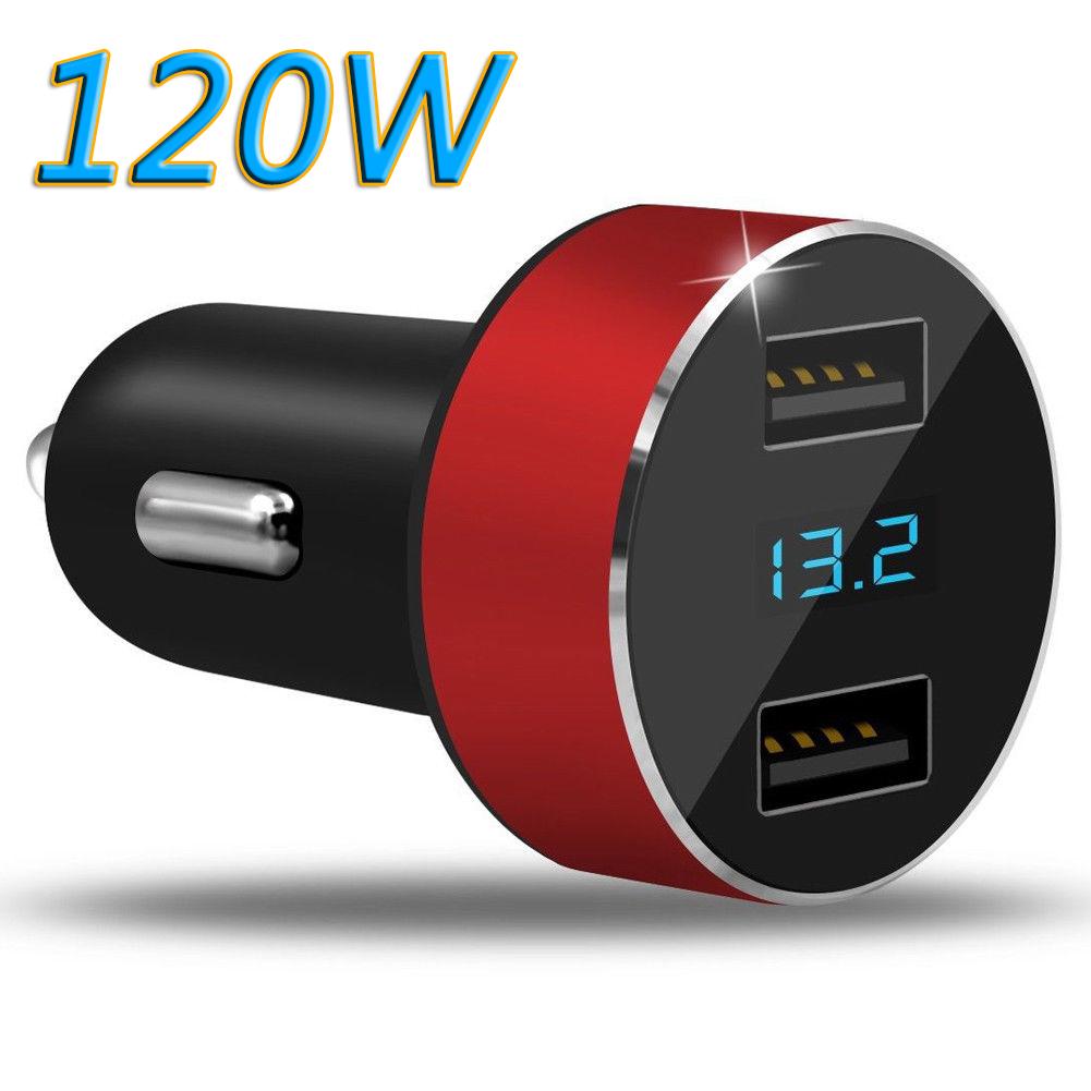200W Car Charger Dual Ports Fast Charging QC3.0 USB Adapter Car Phone Charger Single Port 100W USB Converter For iPhone Samsun