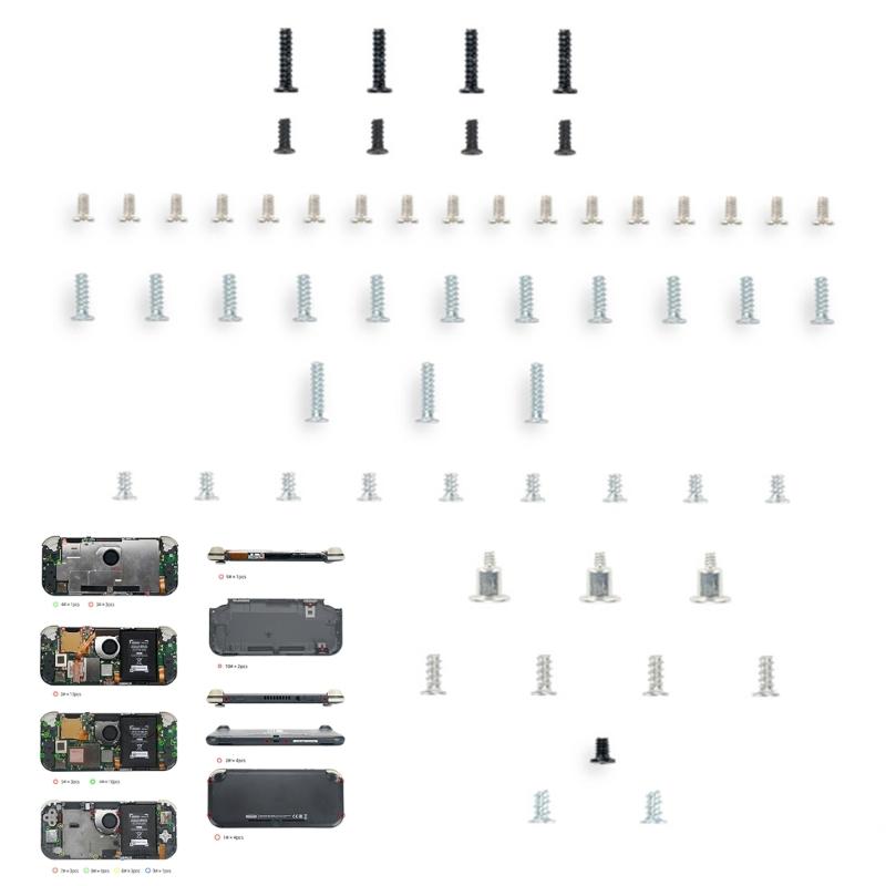 58Pcs Full Screws Set for NS Lite Game Console Repair Replacement Head Screw Kit