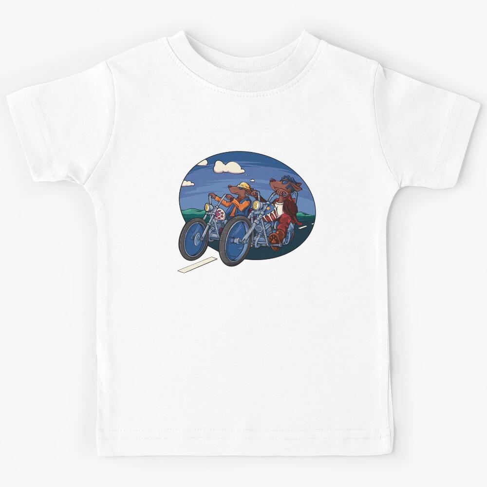Motorcycle Dog Kids T-Shirt 100