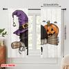 2pcs,2D Plane Printing Light Filtering Curtains Spooky Whiskers Durable Polyester (without Rod) Holiday for Bedroom Office