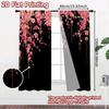 2pcs, 2D FLAT PRINTING Curtains (Without Rod) Cherry Blossoms Popular Curtains&Drapes Festival Prints Light Filtering Curtains