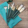 Set di Pennelli per Trucco Green Cloud da 14 Pezzi per Principianti con Custodia
