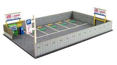 Sankei Nostalgic Diorama Series Parking Lot B Paper Craft 1/150 MP03-99