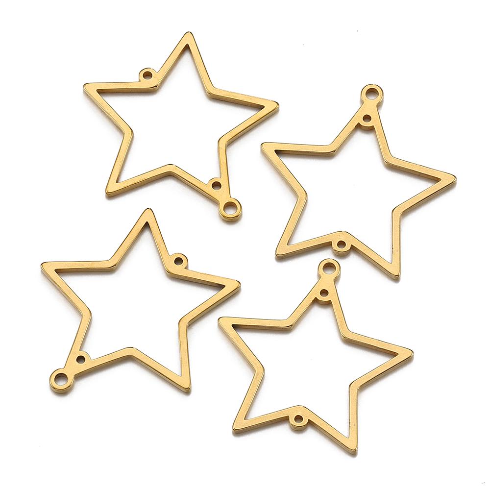 10pcs Stainless Steel Geometric Stamping Blank Drop Porous Connector Pendant Charms Necklace Earrings Jewelry Making DIY