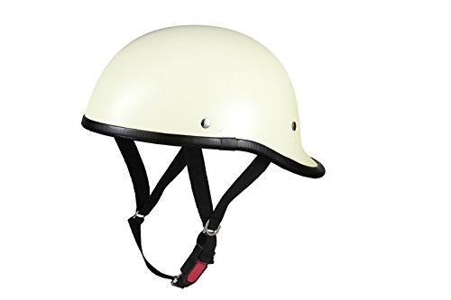 Bike Parts Center Half Helmet, Long Ducktail, Ivory, One Size Fits Most (Head Circumference 57cm-60cm) 722202