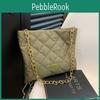 Modern Quilted Nylon Chain Shoulder Bag For Women Trendy Street Bucket Bag