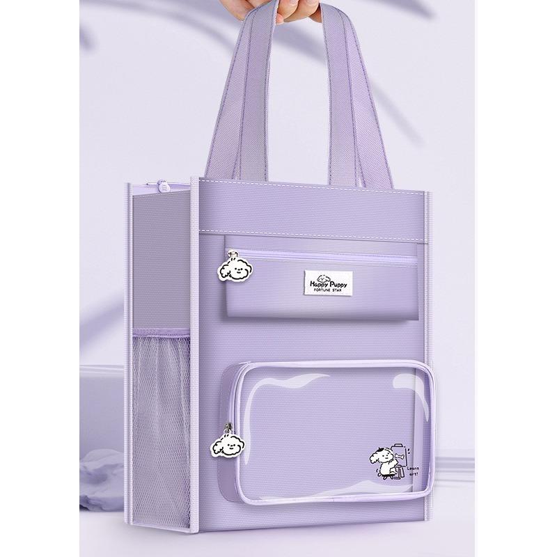 Korean Fashion Canvas Handbags Pretty Woman Cosmetic Bag Large Capacity Zipper Storage Bag Portable Shopping Bag