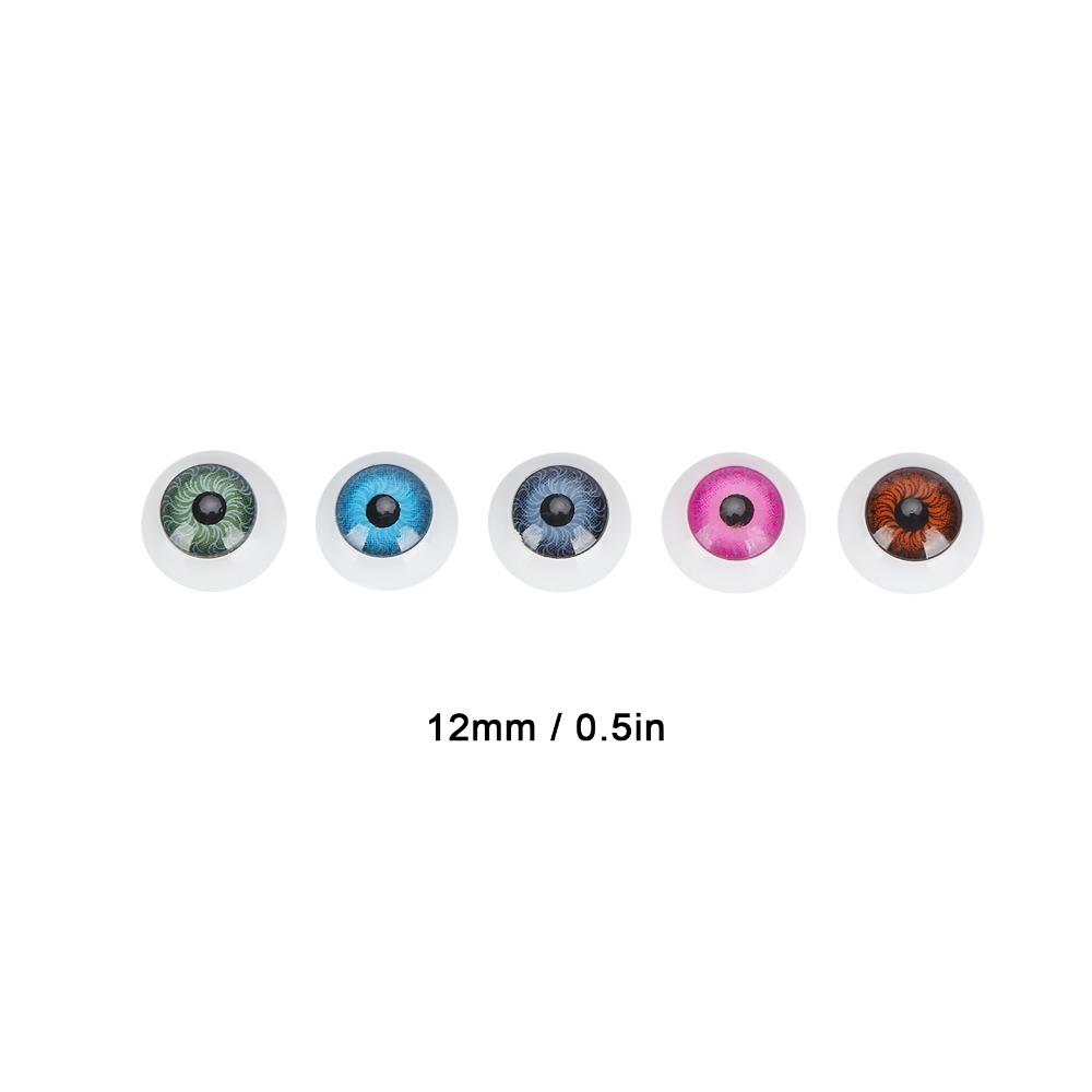 100pcs Plastic Plastic Eyes Half Round Half Round Eyes Colorful Eyes  Bear Stuffed Animals