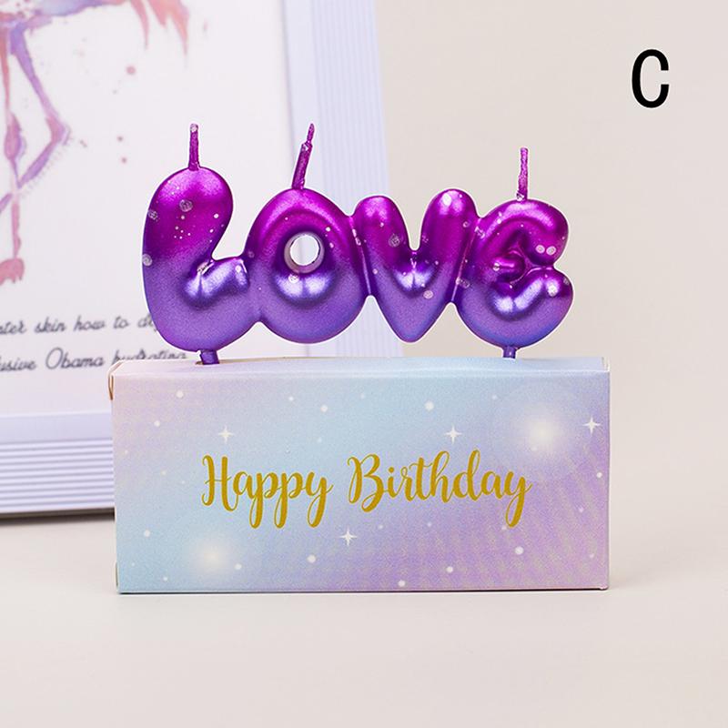 Gradient Happy Birthday Candle - Cake Decoration Accessories, Happy Birthday Letter Candle, Alphabet Candle Cake Toppers Candle
