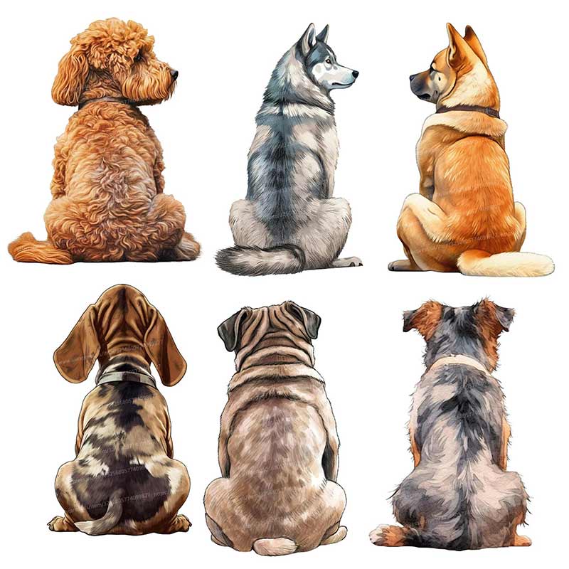 9 Styles Cute Dog Car Sticker Pet Dog Animal Car Sticker Waterproof Styling Automobiles Motorcycle Exterior Accessories Y205