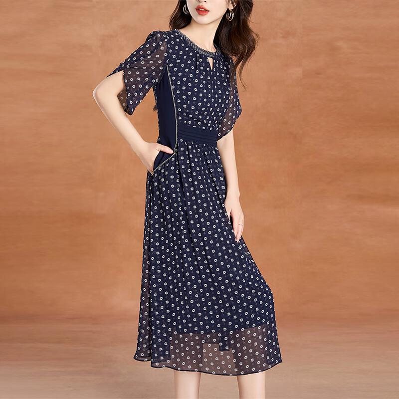 Retro Polka Dot Chiffon A-line Dress