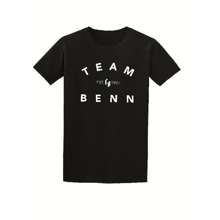 Conor Benn Boxing T-Shirt - Team Benn Logo and Name Print | Sizes S-2XL, Casual Crew Neck, Print with Benn S Number 1 Boxing Slogan, Machine Washable S чёрный