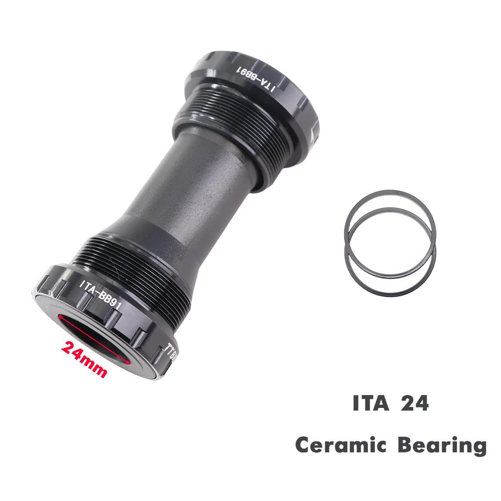 ITA Bike Bottom Bracket Ceramic Bearing 24mm DUB 29mm 30mm Crankset Spindle Italian Thread MTB Road Bike