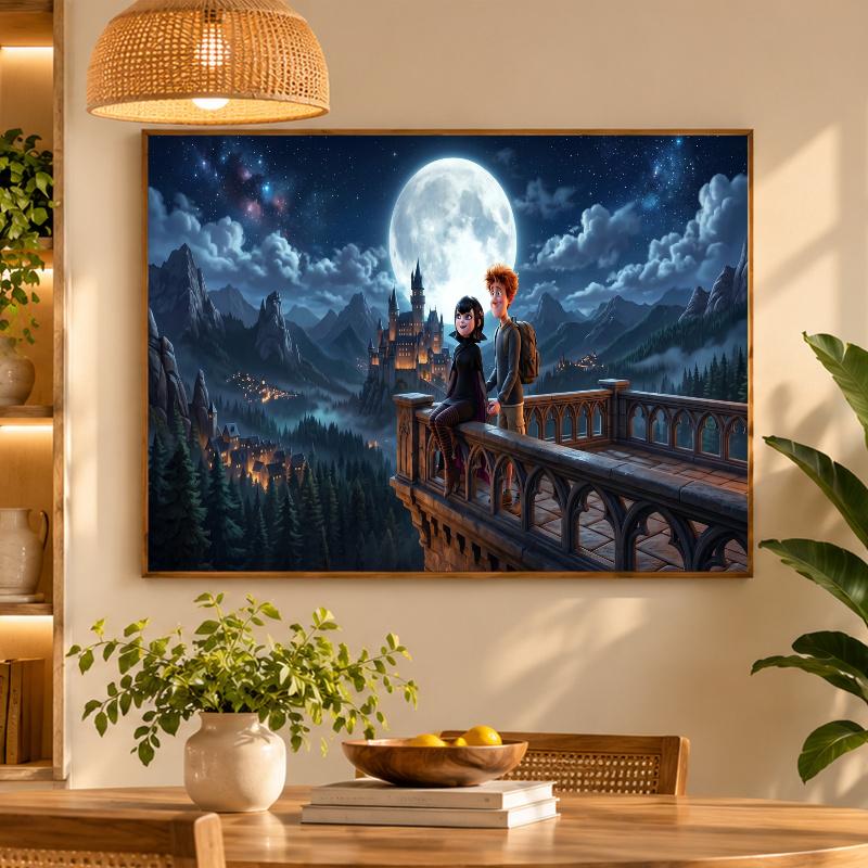 5D Diamond Painting Hotel Transylvania DIY Full Drill Diamond Art Kit Home Decoration