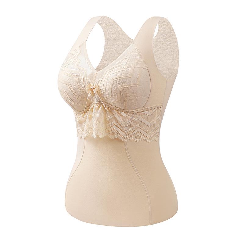 Women's Lace Wool Silk Heated Seamless Slimming Vest