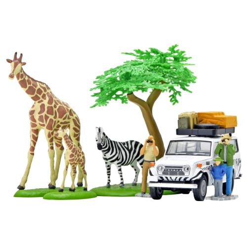 

TOMYTEC Kaiyodo x Tomica Limited Vintage DioColle 64 #CarSnap 28a Safari 1 (Includes Toyota Land Cruiser FJ56V) ABS Resin and PVC Figure and Accessori