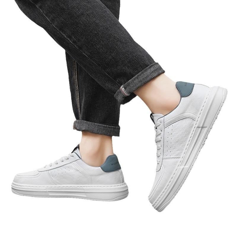 Men's Summer Breathable Sports Shoes White Sneakers New Thick-soled Casual Vulcanized Shoes for Men Brand Classic Tennis Shoes