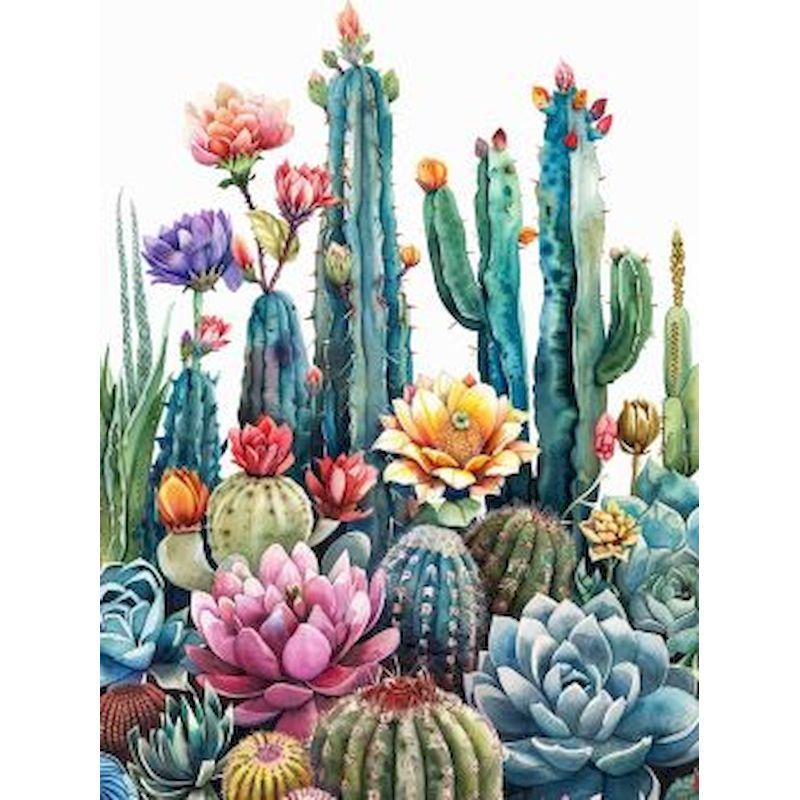 

GATYZTORY Coloring By Number Flowers DIY Painting By Numbers Cactus Scenery Drawing On Canvas HandPainted Painting Decoration 30x20cm no frame