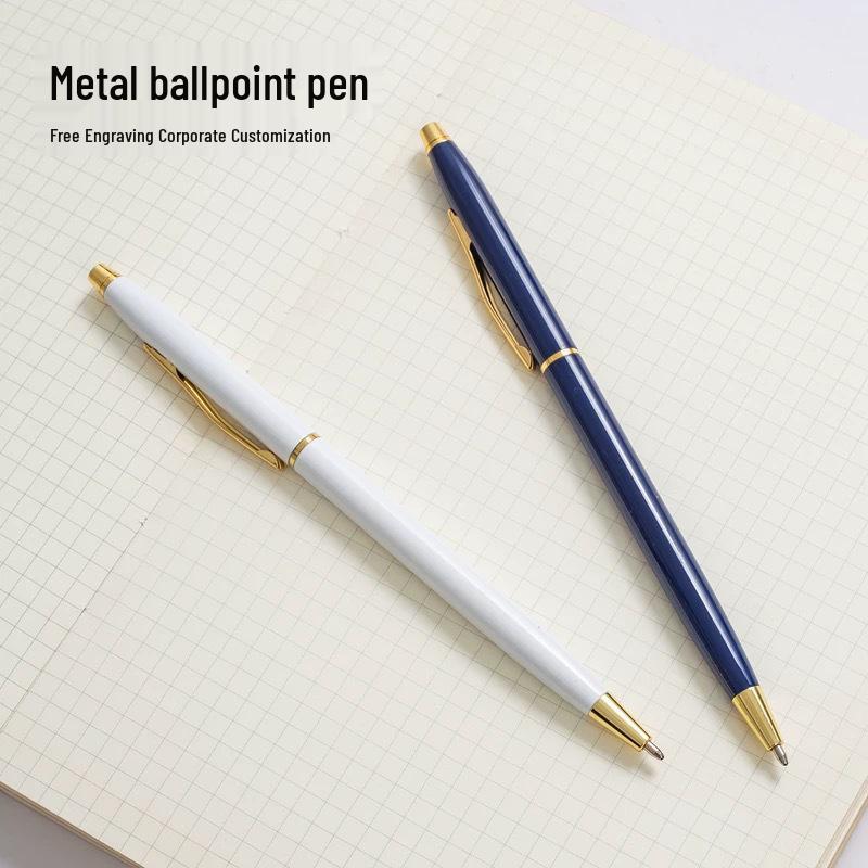 Stainless Steel Twist-Out Ballpoint Pen - Logo Customizable, Ideal for Hotel Rooms and Signature Gifts Stainless Steel