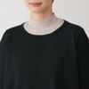 MUJI Washable Wool Poncho Size BA1PQA4A Women's High-Gauge Sweater, Black, L,