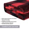 Soft Microfiber Plaid Fleece Blanket Lightweight Comfortable Warm Throw Ideal Couch Bed Office Home Use Gift