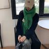 Neuer einfarbiger Premium-Wollschal für Damen, Herbst und Winter, vielseitig, verdickt, Plüsch, warm, Premium-Schal