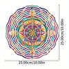 10 Inch Colorful Metal Wind Spinner with 360 Degree Rotating Hook No Battery Needed Vibrant Garden Decor Gift for Family Friends