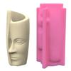 Menschliches Gesicht Kunst Gips Silikonform DIY Sukkulenten Beton Blumentopf Gips Zement Tonform Kerzenhalterform