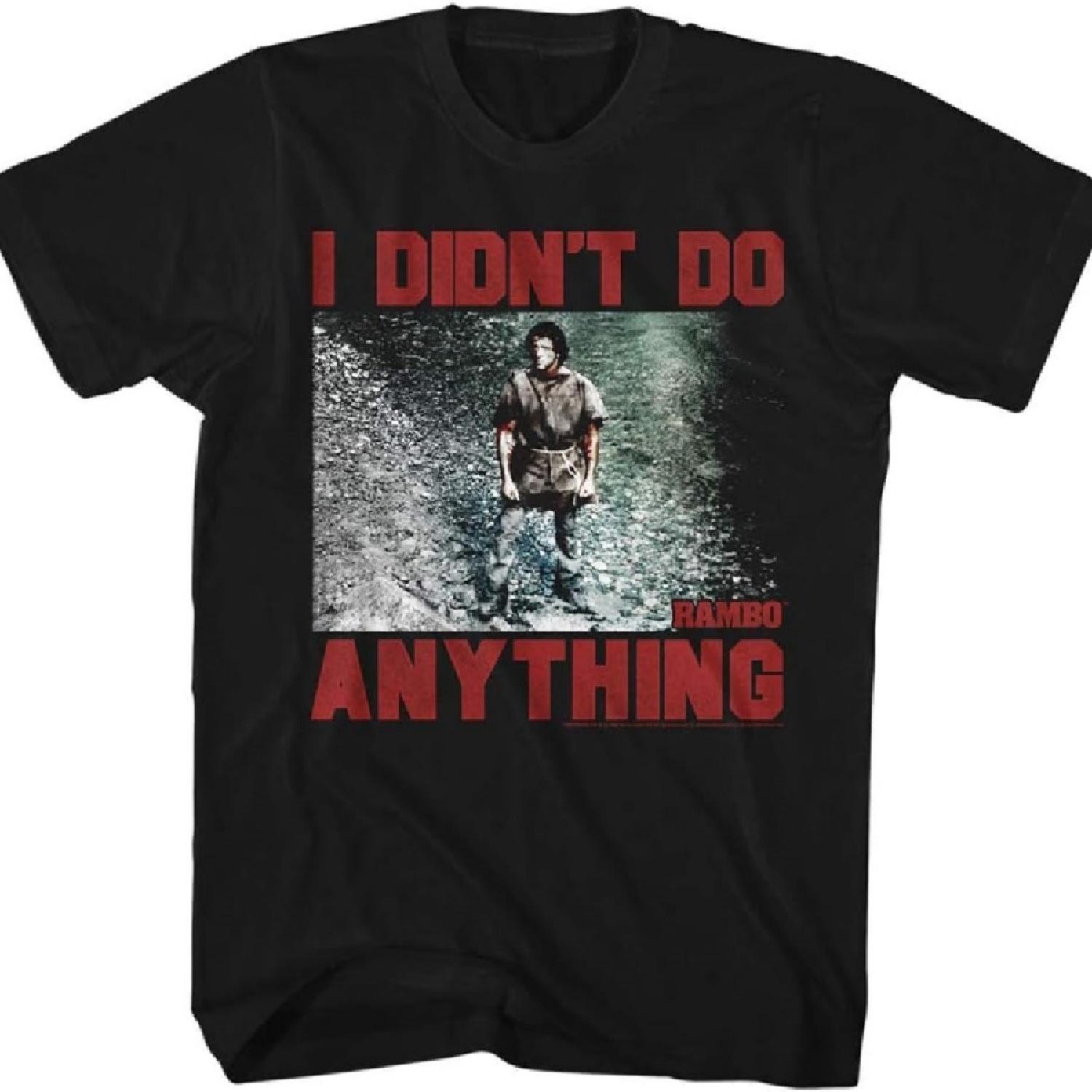 

American Classics Rambo 1980s Action Thriller War Movie Didn t Do Black Adult T-Shirt Tee XXXXXL чёрный