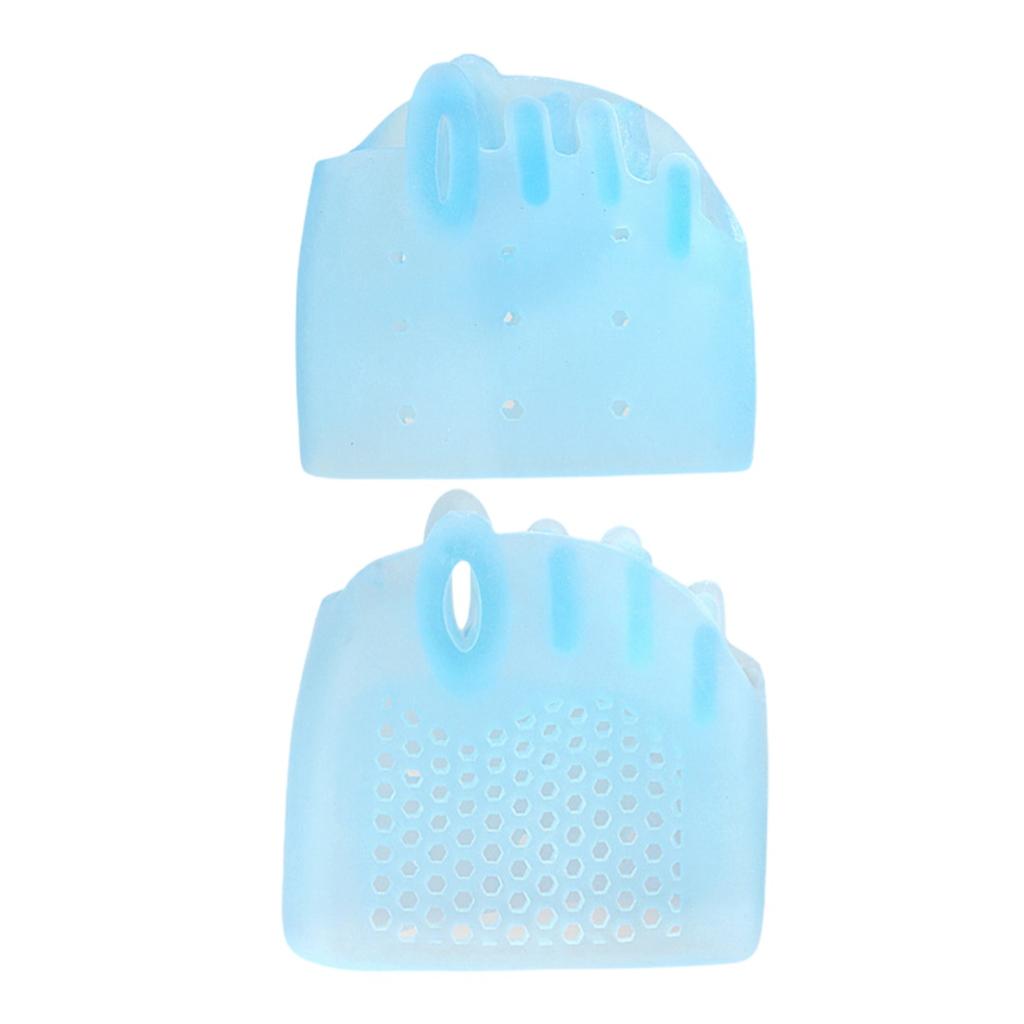 1Pair Five Hole Honeycomb Forefoot Pad Toe Separator Hallux Valgus Corrector Bunion Overlapping Protector Toe Sleeve Fixator