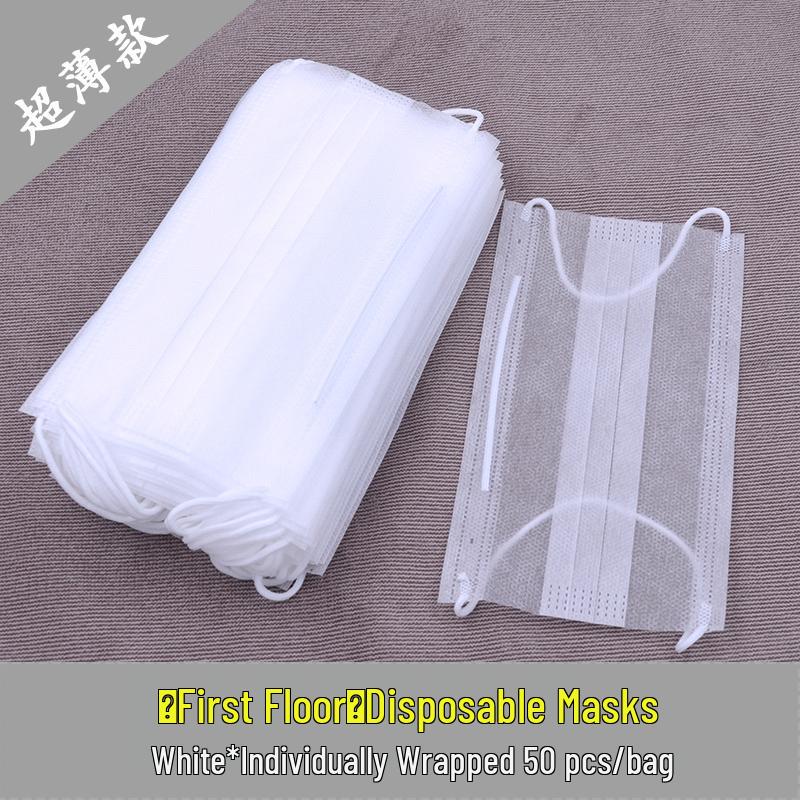 Disposable Breathable Summer Face Mask - Single and Double Layer, Black & White