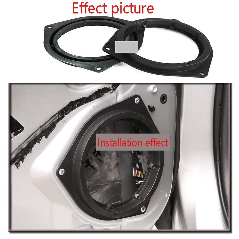 6.5Inch Front Rear Door Stereo Speaker Mat Adapter Wire Mount Plugs Plates Bracket Spacers Ring for Toyota Rav4 09-21 чёрный