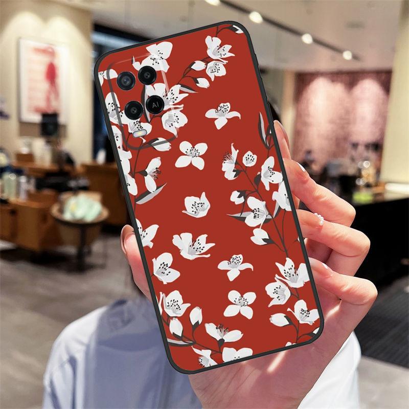 

Цветочный чехол с вишневым цветением для Oppo A40 A60 A80 A18 A38 A58 A78 A98 A16 A76 A96 A15 A17 A77 A74 A94 A54 A57S OPPO A74 4G