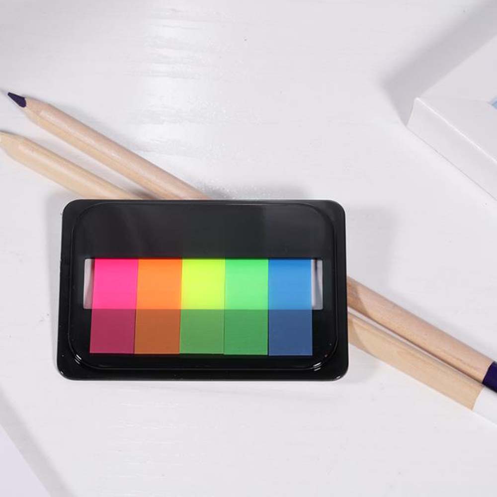 

3 упаковки/300 шт. ПЭТ флуоресцентная пятицветная бумага для заметок с рисунком, удобная для использования в заметках, офисе, сообщениях