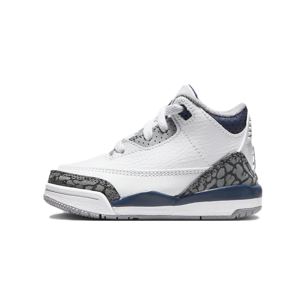 Air Jordan 3 Retro TD Midnight Navy Baby Sneakers White Cement-Grey Black DM0968-140