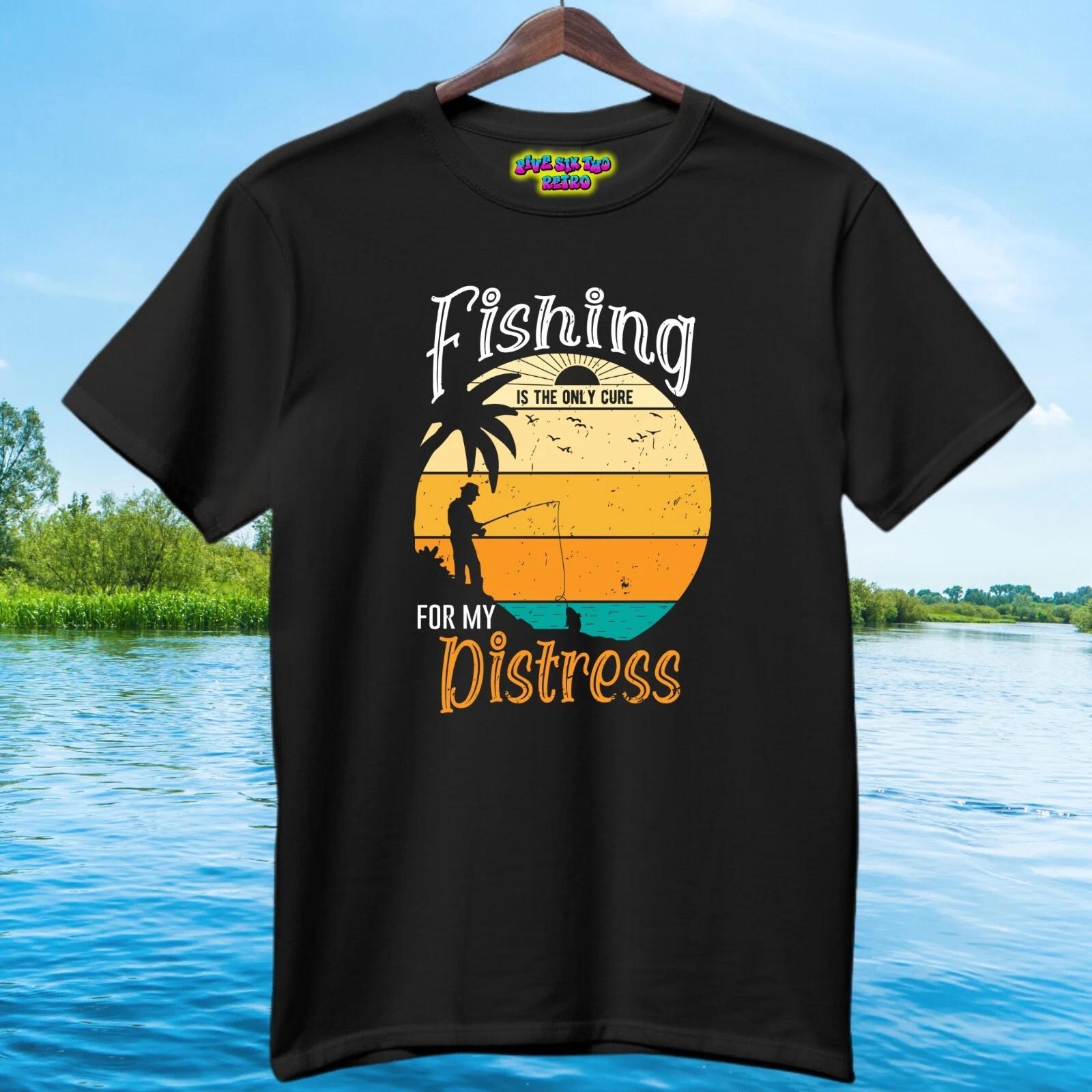Fishing For My Distress Unisex Adult Men s and Women s T-shirts Black S-3XL XXXXL