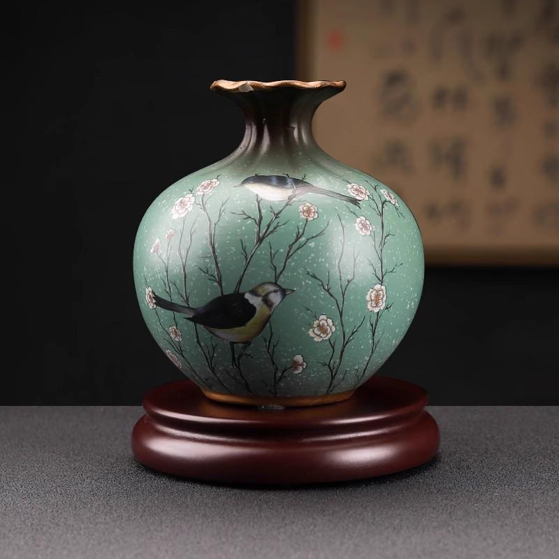 Creative Round Vase Stand: Imitation Rosewood Mixed with Solid Wood - Ideal for Jade, Stones, Ornaments, Incense, or Flowers