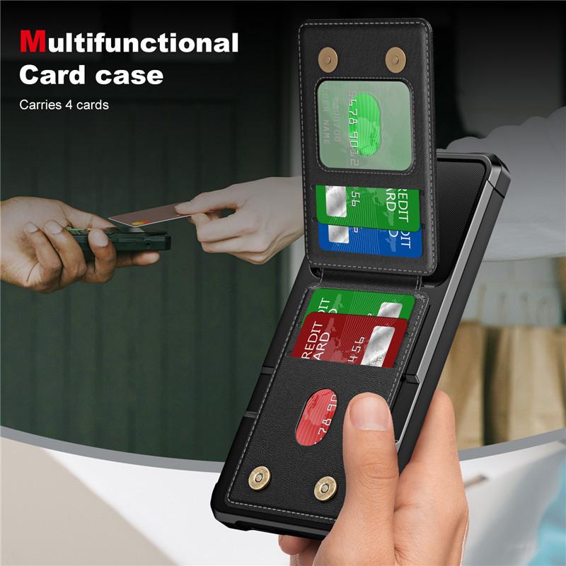 Suitable for Samsung A05S Upper and Lower Flip Card Case Mobile Phone Case A56 Card Anti Fall Wallet Protection Case