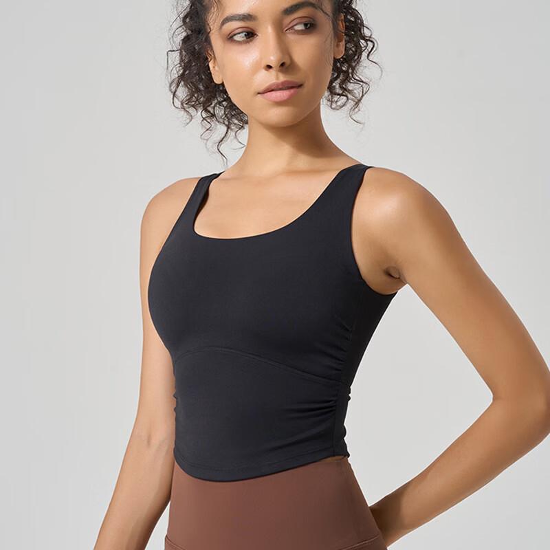 Women's High-Elastic Sports Vest with Built-in Bra