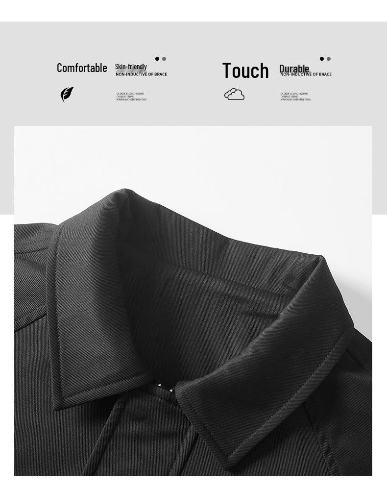 Men's Water-Repellent Casual Workwear Jacket: Loose, Comfortable, Versatile, Trendy Spring & Fall Outerwear