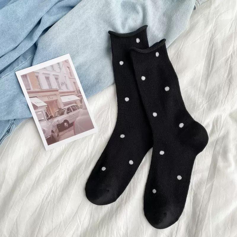 Socks Women'S Summer Cotton Socks Solid Color Embroidery Lace Mid-Tube Socks Cute Animal Sports Socks Socks Industry