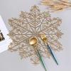 1-20PCS Christmas Snowflake Placemats and Table Runner Decorative Heat Resistant Tableware Mats Dining Room Holiday Party Decor