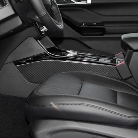 Carbon Fiber Interior Left Of Floor Console Cover Trim For Ford Explorer