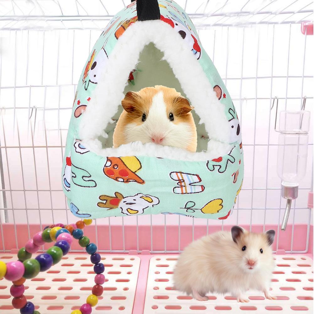Green Winter Hamster Warm Hammock Hanging Bed House Nest for Small Pets Squirrel Sugar Glider Rabbit Guinea Pig