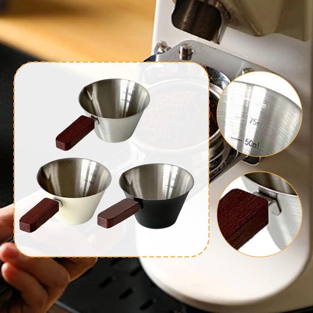 Ausgießer Espressomessbecher Klare Kapazitätsmarkierungen Espresso Extraktionsbecher Backhelfer