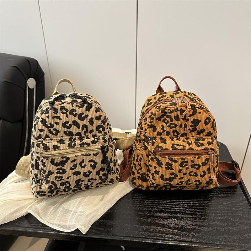 Imprimé léopard nouveau sac à bandoulière polyvalent haut de gamme pour femmes sac à dos sac messager polyvalent grande capacité petit sac à dos