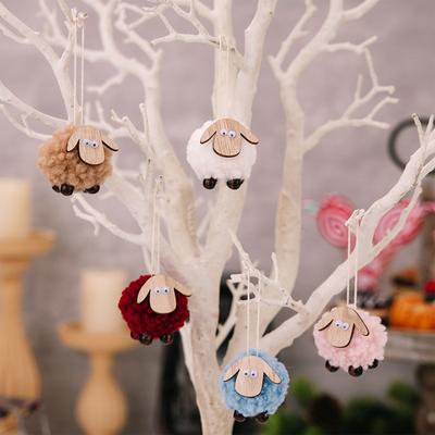 Pack of 10 Christmas Felt Sheep Ornaments Soft Felt Sheep Hangings Christmas Decorations for Family Gatherings